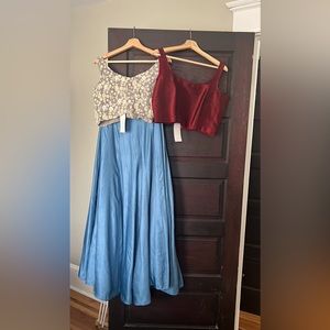 Lehenga skirt and 2 tops